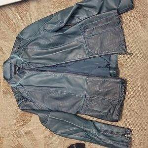 XOXO Teal Leather Like Jacket XL